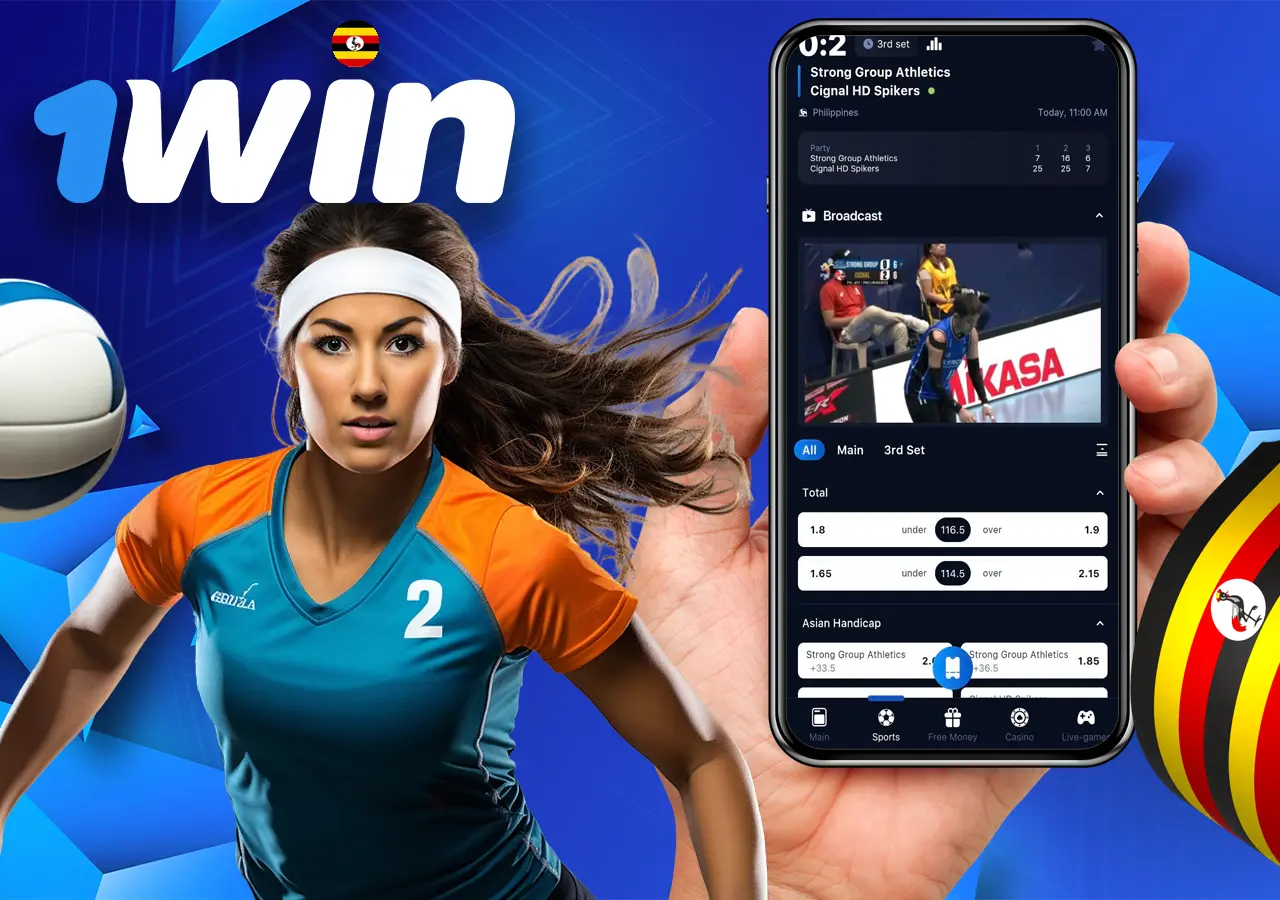 1Win betting on volleyball in app
